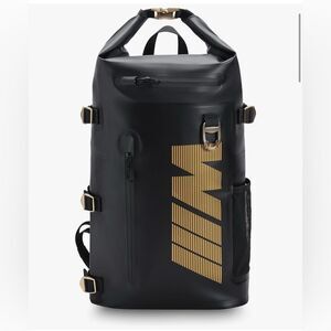 Black and Gold Waterproof Men's Backpack NWT